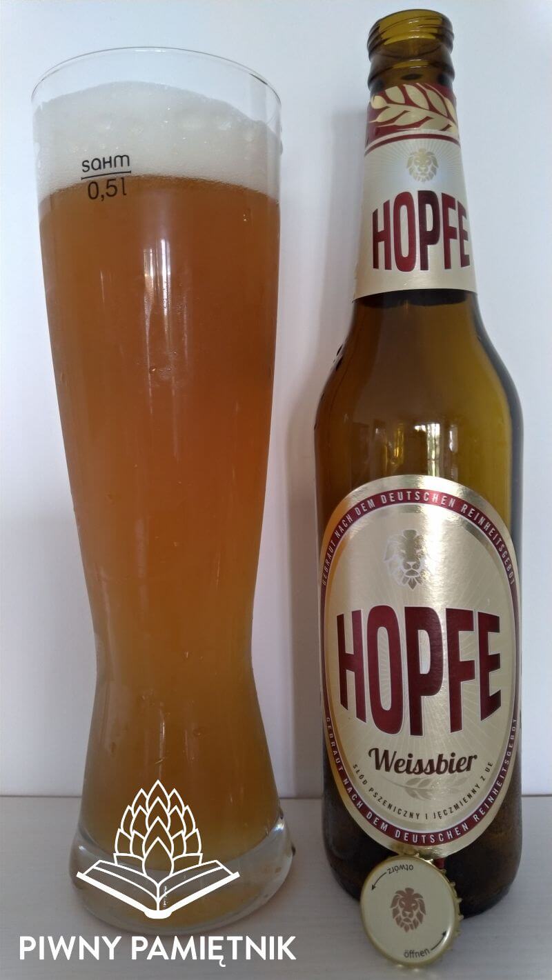 Hopfe Weissbier  z Browaru Mauritius Brauerei GmbH (Zwickau w Saksonii – Niemcy)