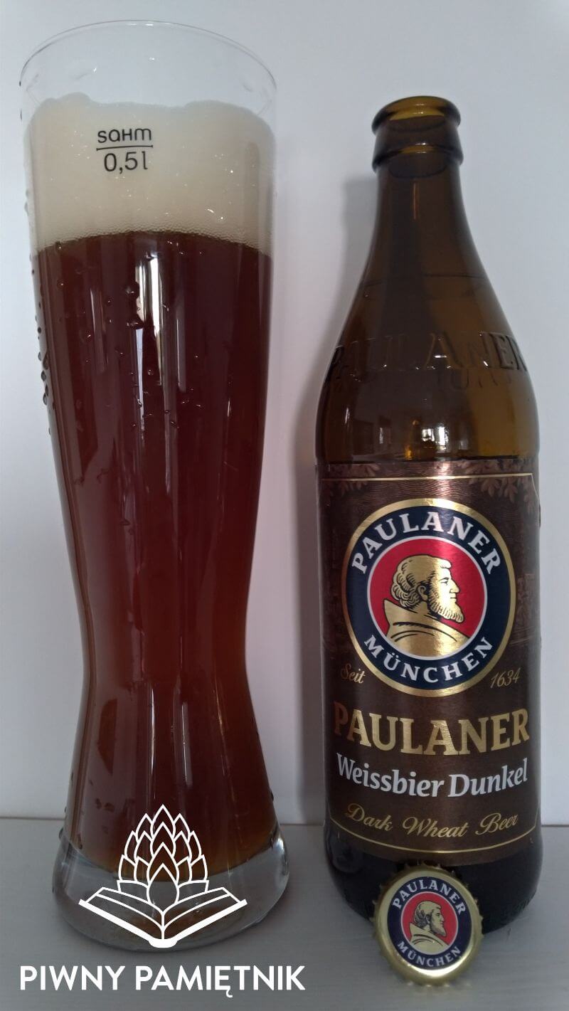 Paulaner Weissbier Dunkel z Browaru Paulaner Brauerei [Paulaner Brauerei Gruppe GmbH & Co. KGaA] (Monachium – Niemcy)