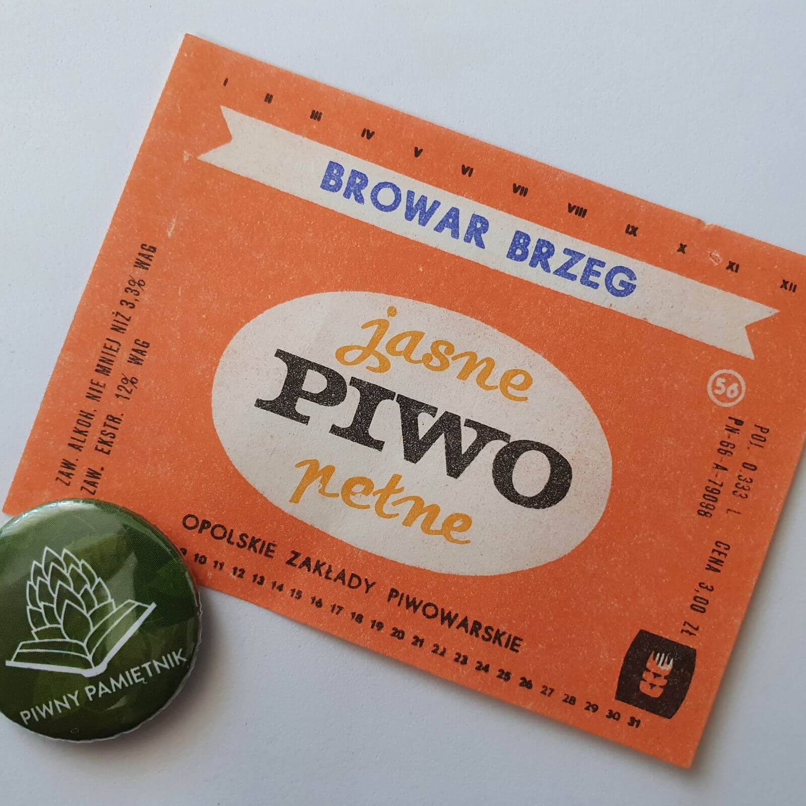 Zabytkowe Etykiety Polskich Piw #0102: Browar Brzeg #002