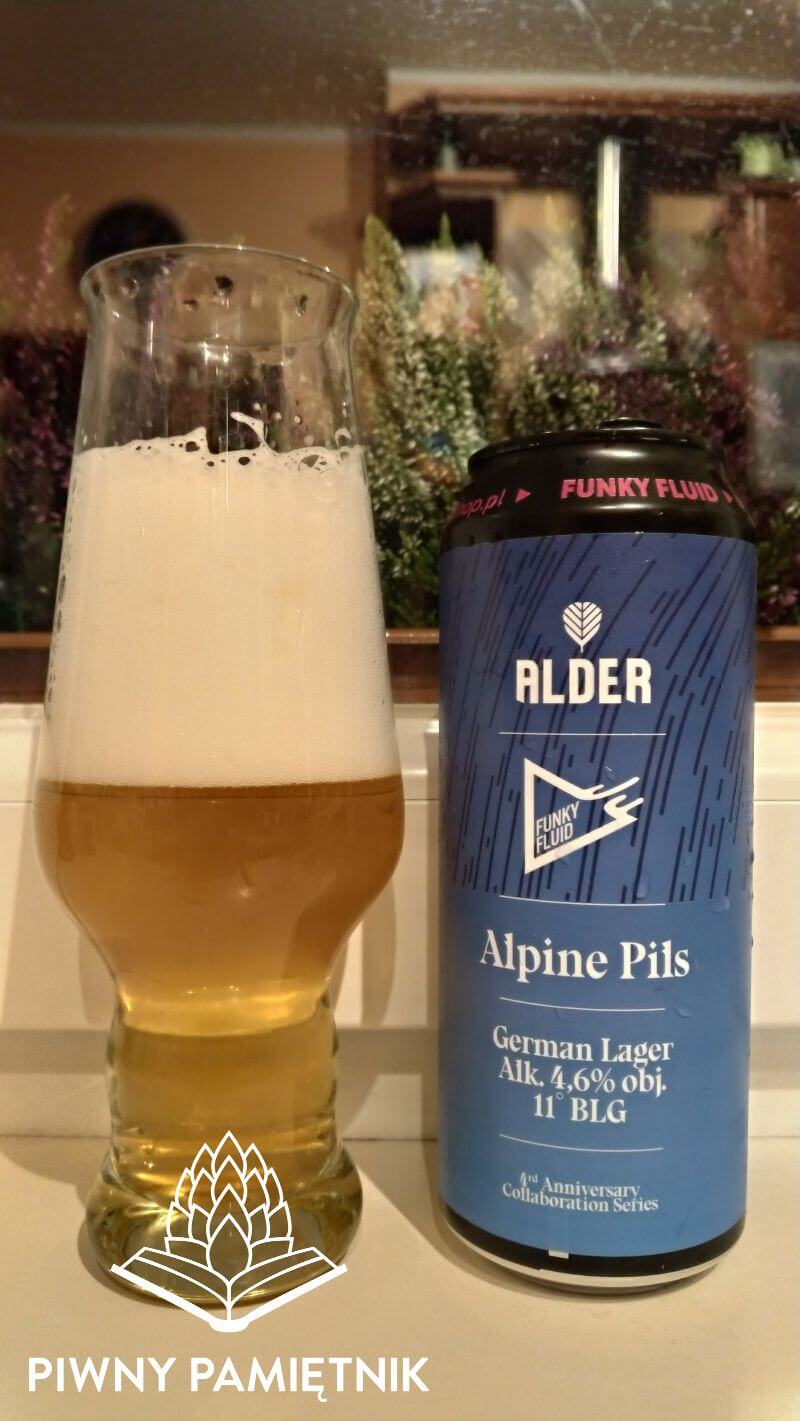 Alpine Pils z kooperacji Browaru Funky Fluid i Browaru Alder Beer Co. (Seregno – Włochy)