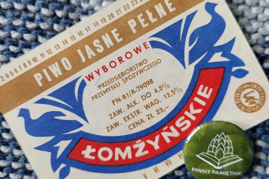 Zabytkowe Etykiety Polskich Piw #0185 Browar Łomża #001