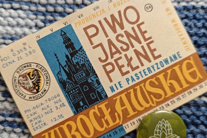 Zabytkowe Etykiety Polskich Piw #0304 Browar Piastowski Wrocław #030